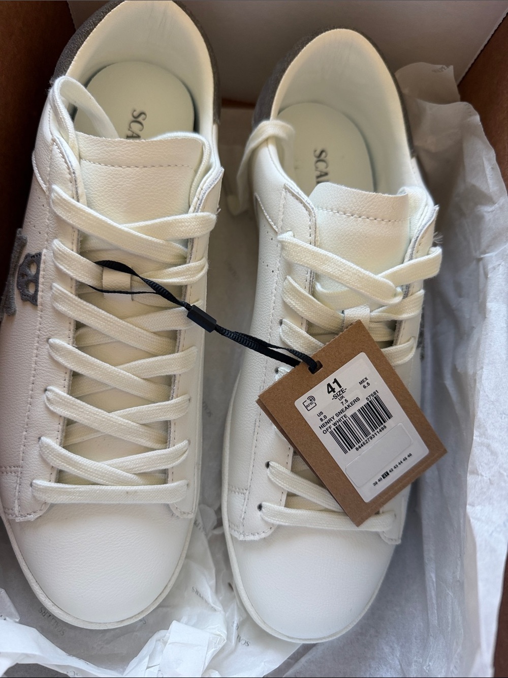 White Leather Men's Sneakers